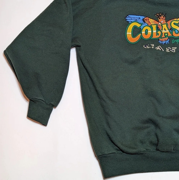 Vintage Green Colasantis Canada Crew Neck Sweatshirt Oceanic Medium Unisex - Picture 3 of 9